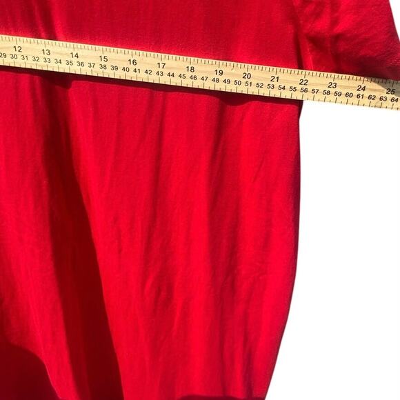 Tommy Hilfiger Women’s 1X Red Logo V-Neck T-Shirt Dress Casual Short Sleeve - Picture 5 of 5